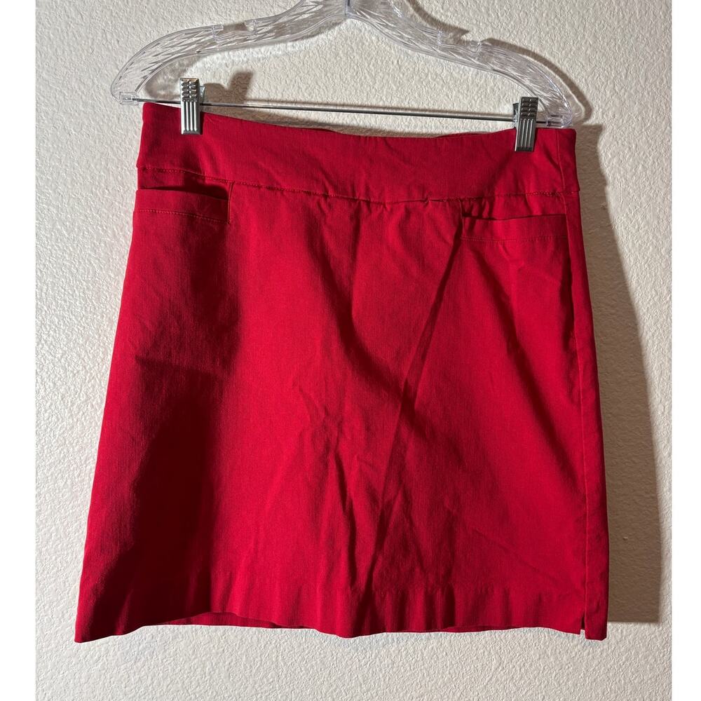 Zac & Rachel Women's Size 8 Red Millenium Stretch Pull-On Skort w/ Pockets